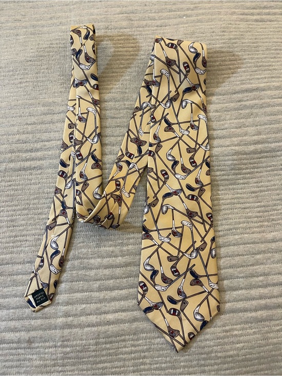 Bert Pulitzer Other - Vintage Bert Pulitzer Golf Tie All Silk Imported Golf Club Novelty Necktie USA